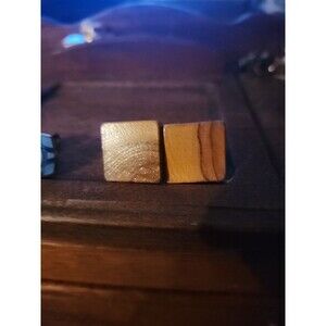 Handmade Natural Wood Cufflinks – Rustic Square Men’s Accessories